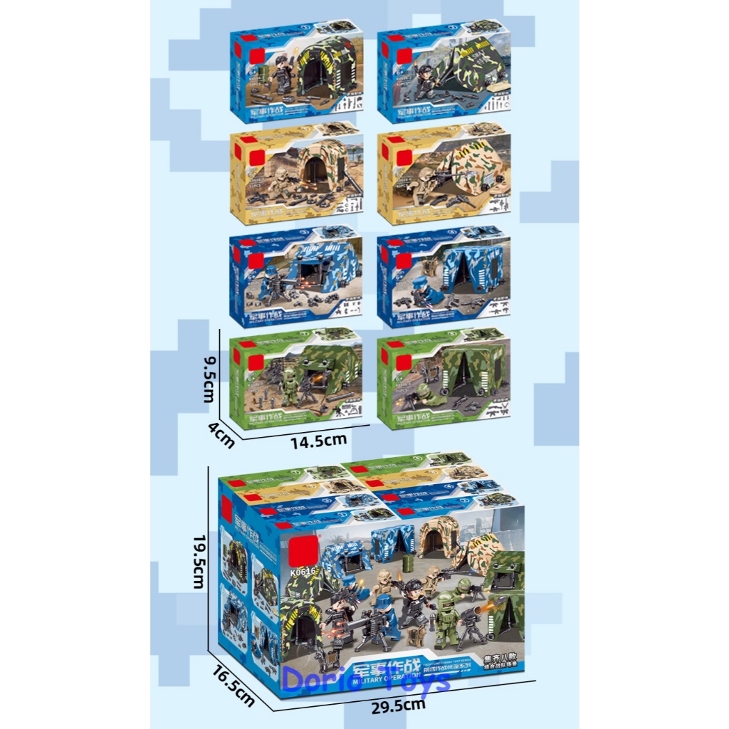 Brick Military Camp - Set Markas Tempur Tentara - Blok Bangunan Pasukan Elite