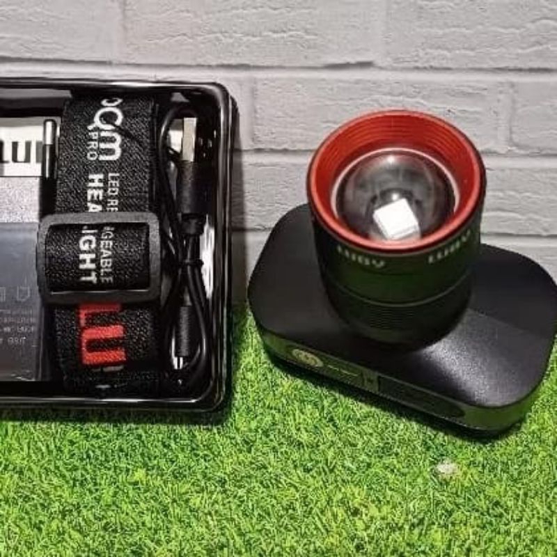 Senter Kepala LUBY Zoom 60watt L-2911 3mode Lampu Cahaya Super Terang Cahaya Putih