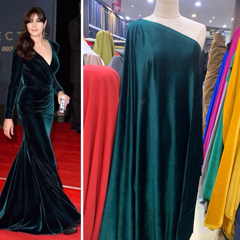 KODE O36N Bahan Kain Velvet Bludru Polos  Bahan Dress Bludru