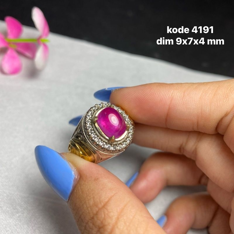 BATU AKIK PERMATA NATURAL RUBY CORUNDUM