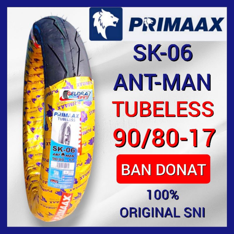 Ban Tubeless Primaax Sk-06 90/80-17 ban donat Ring 17 ban tubeles 90/80-17 ban primaax Sk06 90/80-17