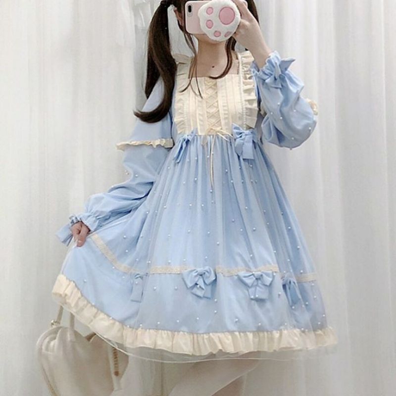 lolita Baby blue lucu unik (Angelic pretty, to alice, bodyline, ank rouge)