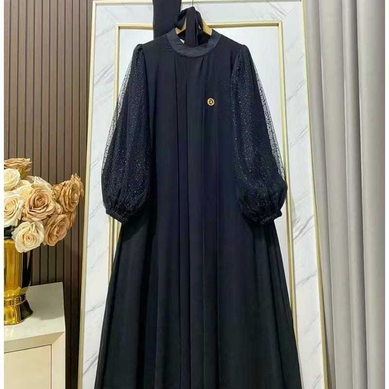 (NEW 2025) AUDY DRESS - BAJU DRESS GAMIS CERUTY CERUTI BABYDOLL TILE RAINDROP FREE HIJAB PASHMINA UN