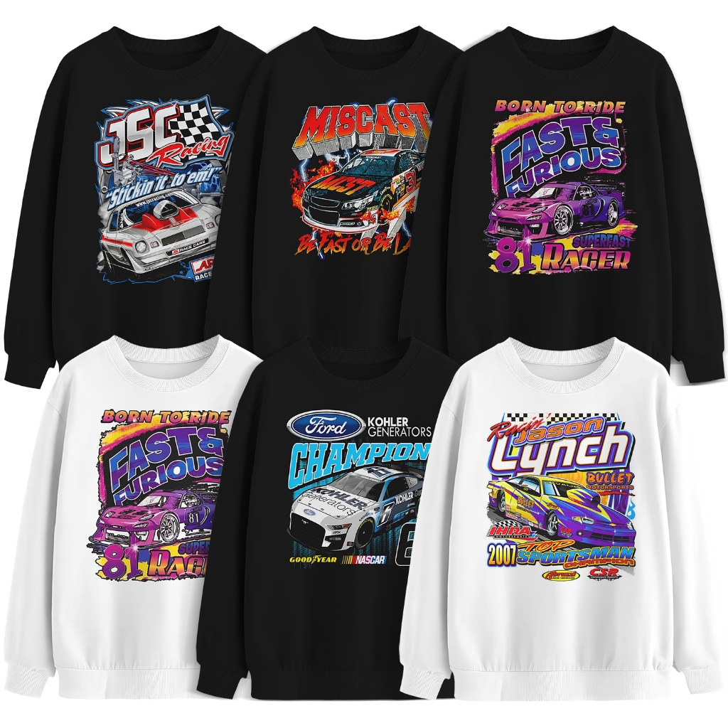 CREWNECK | NASCAR | BLACK | BILLIONSTARS | VINTAGE SERIES