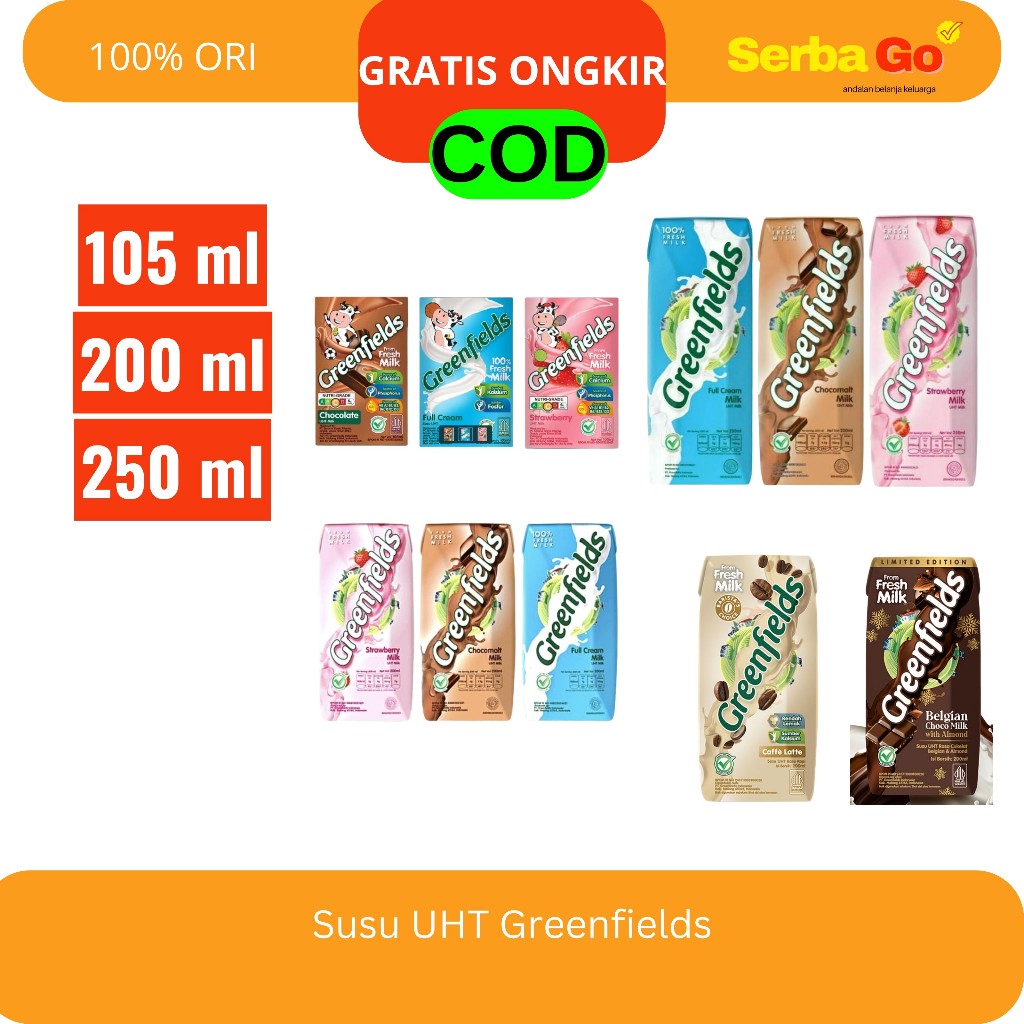 

Susu Kotak UHT Greenfields Milk All Variant