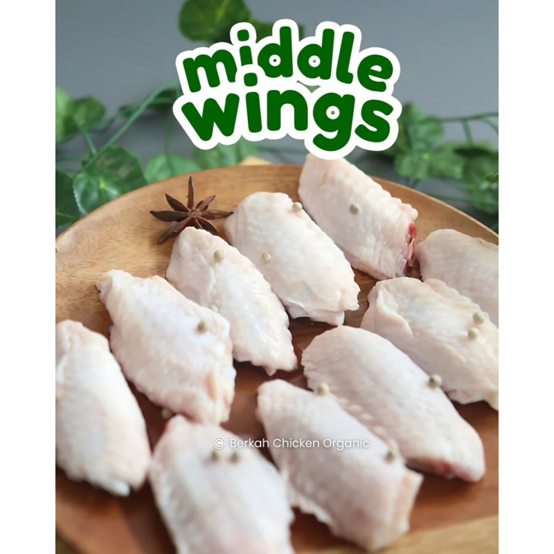 

MIDDLE WINGS SAYAP AYAM ORGANIK 500GR BY BERKAH CHICKEN