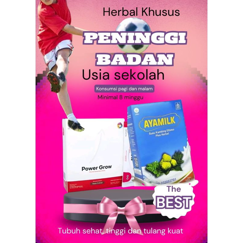 

Power Grow + Ayamilk Paket Hamat Formulasi Peninggi Badan Anak
