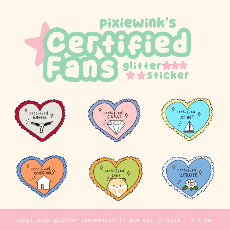 

CERTIFIED KPOP BOY GROUP FANDOM glitter sticker by pixiewink || seventeen boynextdoor zerobaseone enhypen ateez