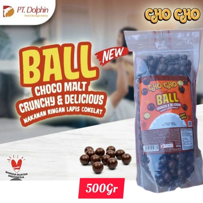 

Cho Cho Ball 500gr Biskuit Lapis Cokelat Cho Cho Dolpin Crunchy Deliciosh