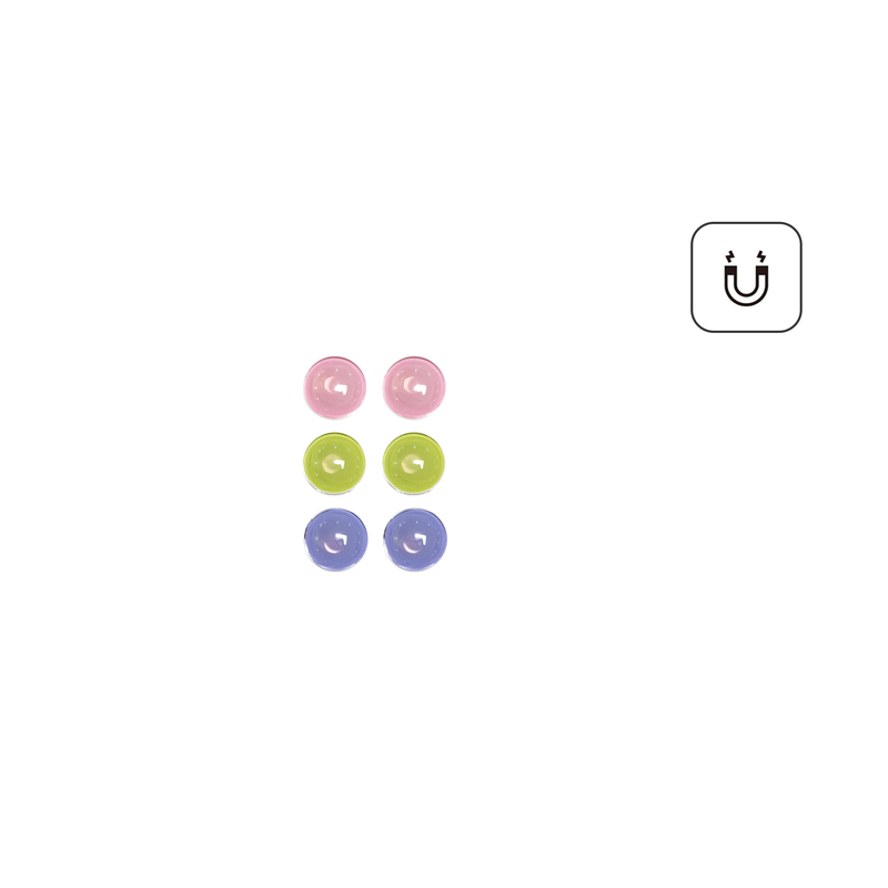 

[Stationery Home] Bantex Magnet Bahan Kristal Kaca Tempel Whiteboard / Kulkas Warna Isi 6 Pcs BJ6721