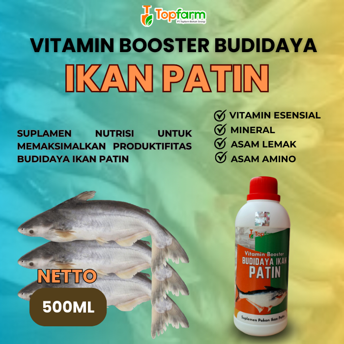 Vitamin Ikan Patin 500ML/ Vitamin Ternak Ikan Patin/ Vitamin Ikan Patin Cepat Besar/ Vitamin Pembesa