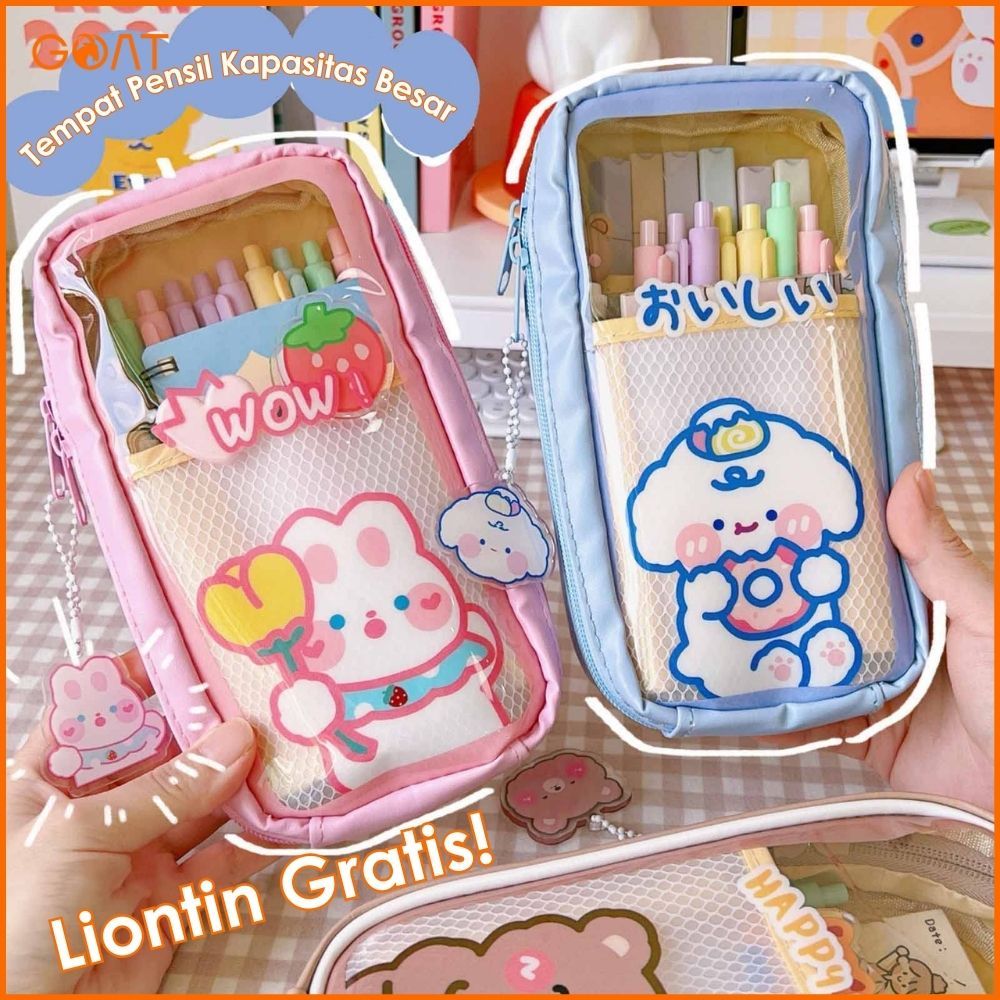 

[Ready✅COD]Pencil Case Kotak Pensil Cute Tempat Pencil Tempat Alat Tulis Kawaii Pencil Tempat Pensil