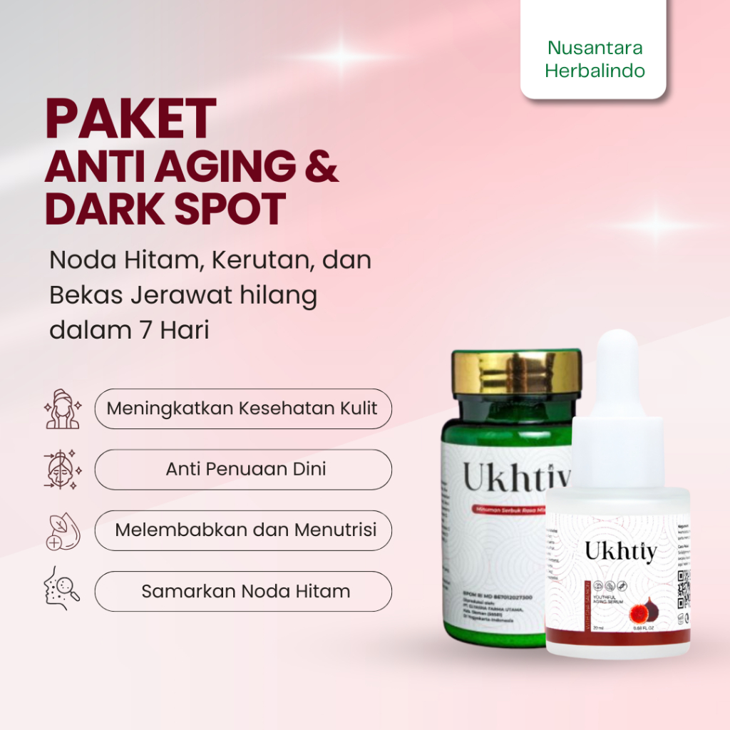 (UKHTIY PAKET) Ukhtiy Collagen + Ukhtiy Serum - Anti Aging & Dark Spot