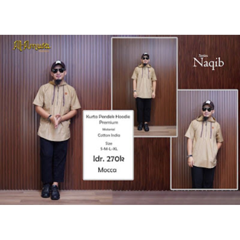 Kurta Hoodie Al Amwa - Gamis Pakistan Hoodie Premium