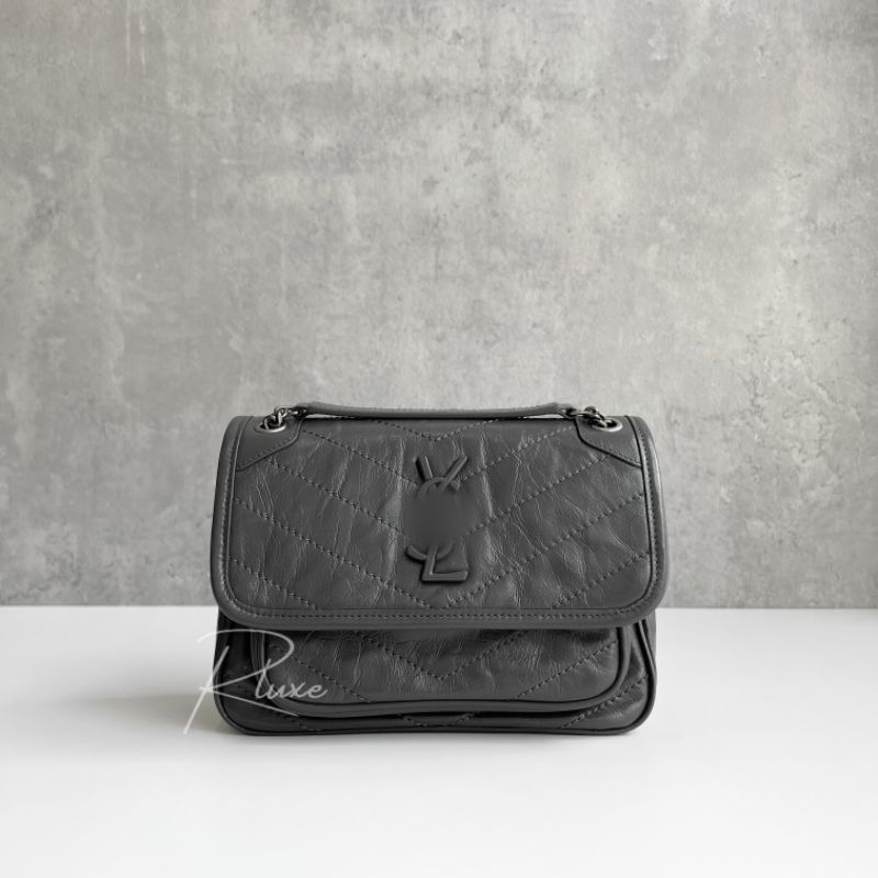 [Pre-Order] Tas Wanita RoyaleLuxe Niki Baby in Storm Dark Gray