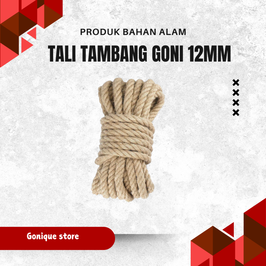 Tali tambang goni 12mm meteran tali ikat ternak