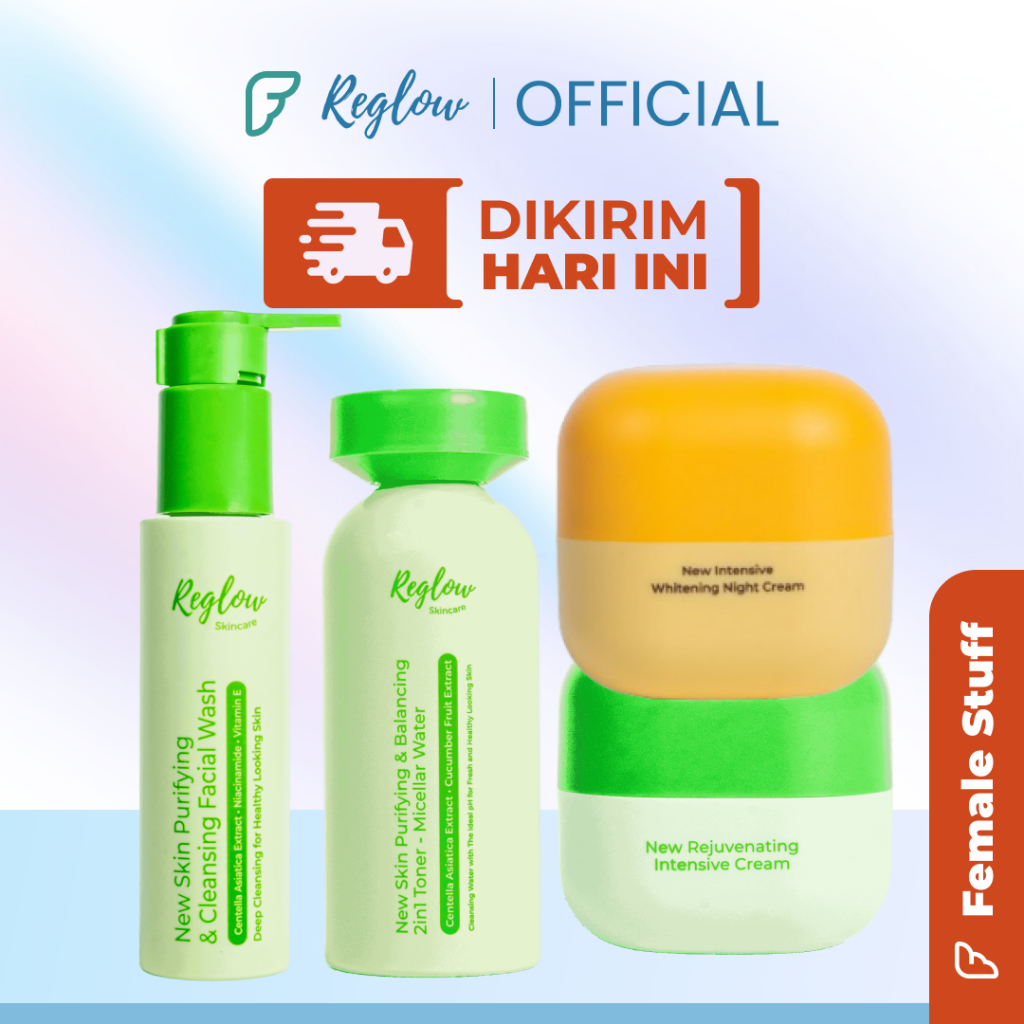 Reglow Glowing Skin Treatment Skincare Original Pencerah Wajah Memudarkan Flek