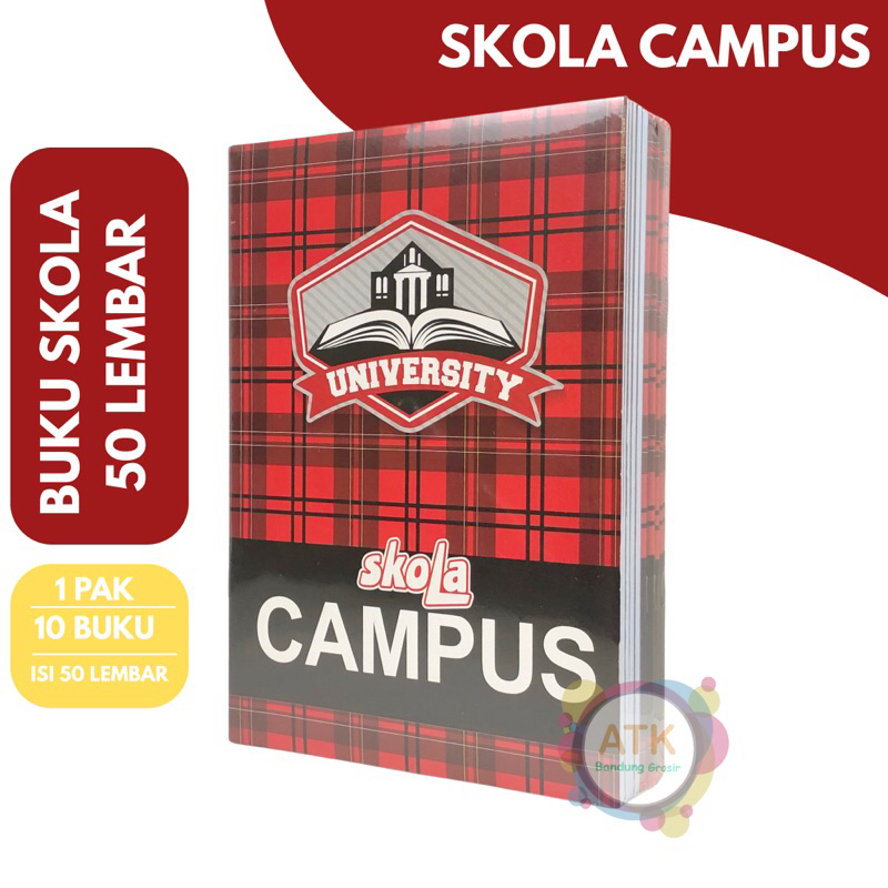 

Buku Tulis Panjang Boxy Skola B5 Campus 50 Lembar - Pak ( isi 10 )