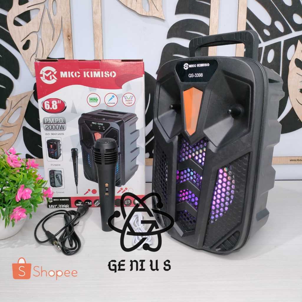 GENIUS Speaker Kimiso MKC 3398 Size 6.8" Inchi Bonus Mic