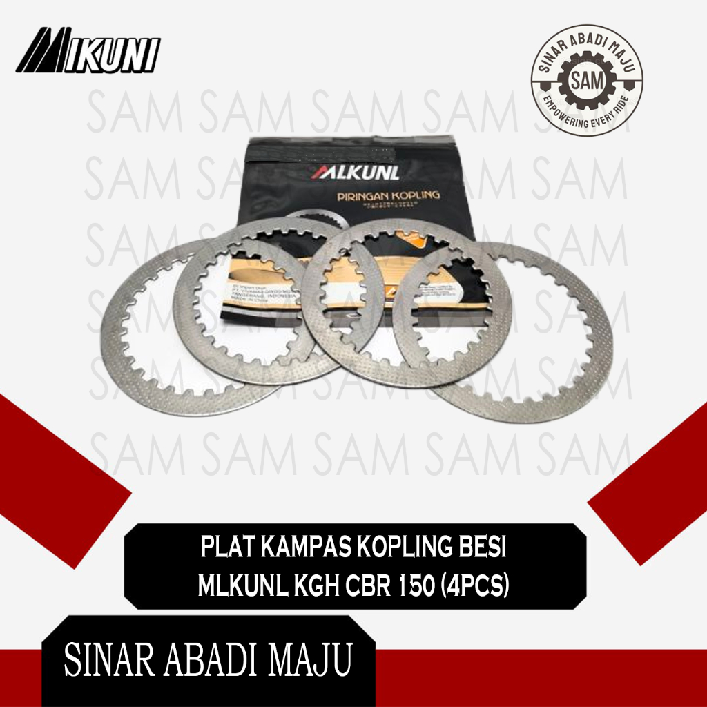 PLAT KAMPAS KOPLING BESI MLKUNL KGH CBR 150 4PCS