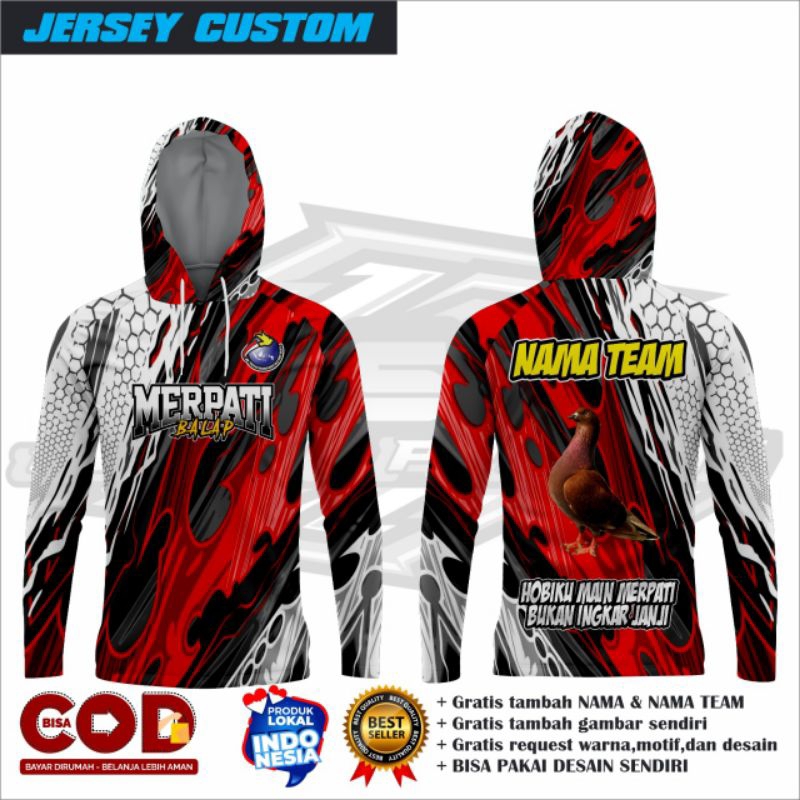 Jersey merpati/Jersey merpati full printing/Jersey merpati kolong custom