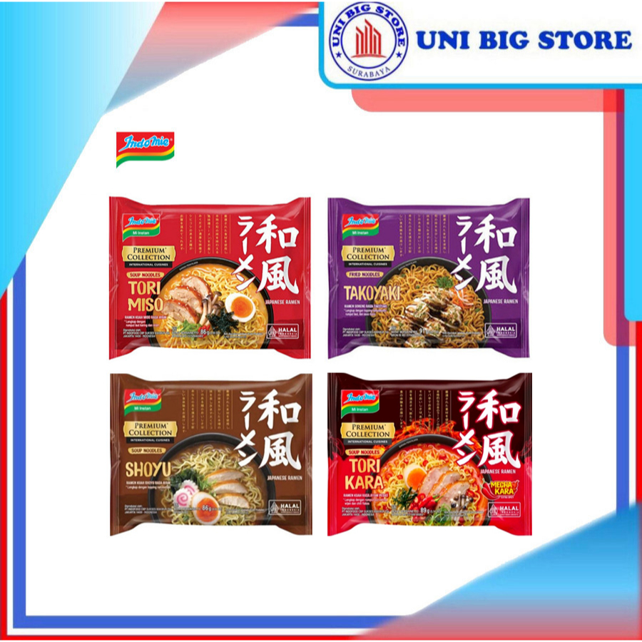 

Indomie Mie Japanese Ramen Tori Miso Takoyaki Shoyu Noodles 86 g Mi Instan Jepang