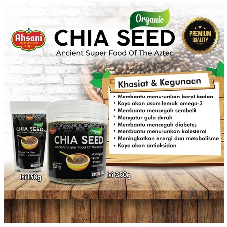 

Chia Seed AHSANI Kemasan Ekonomis dari Mexico / Organic Black Chia Seed Mexico - Biji Chia Hitam Organik
