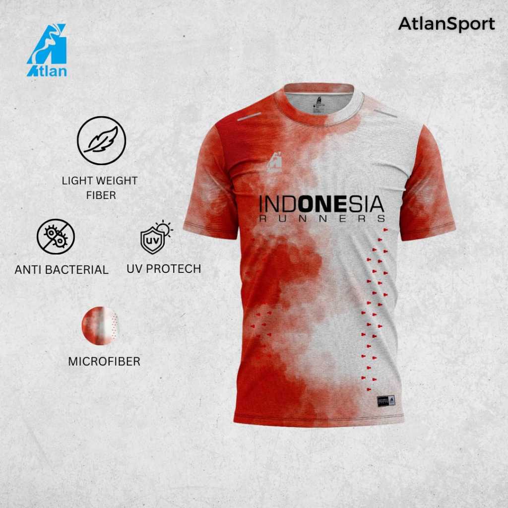 ATLAN Sport Jersey Red Smoke Full Printing