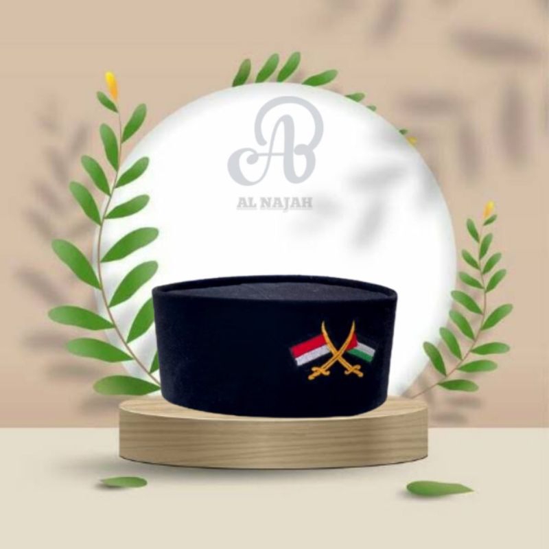 Peci logo Indonesia Palestina, Songkok Indonesia Palestina, Kopyah Indo Palestin