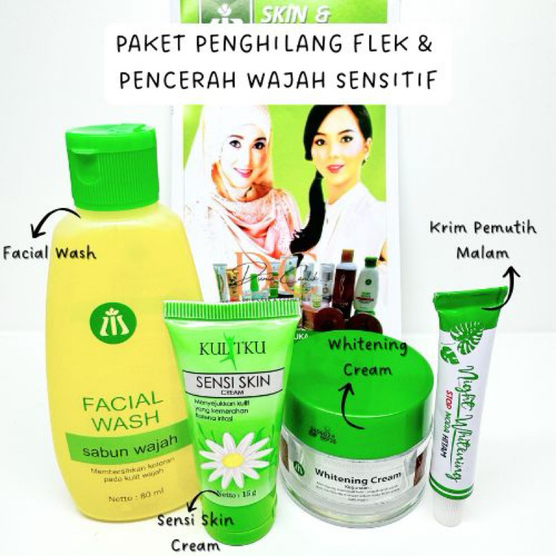 Liz skincare Paket Whitening Penghilang Flek noda hitam dan Pencerah wajah kulit sensitif ORIGINAL d