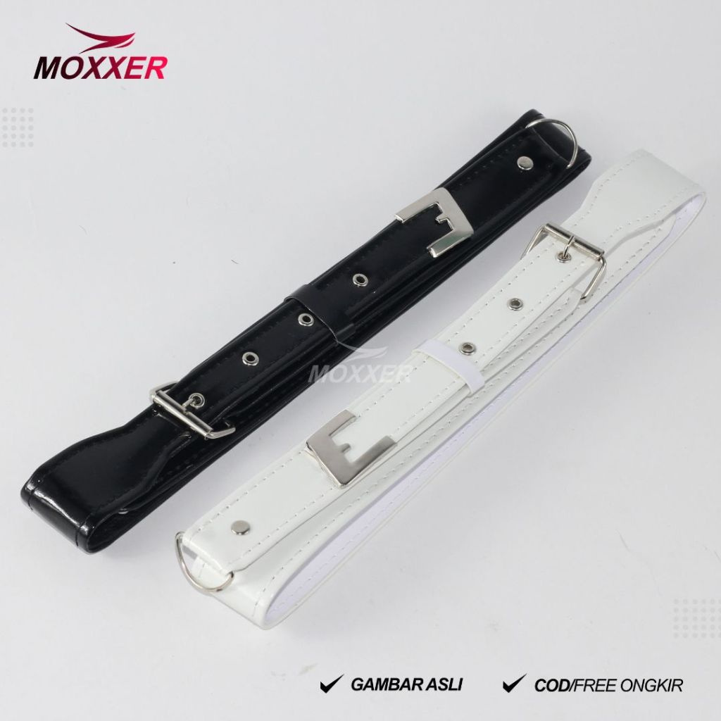 Selempang Kilap Hitam & Putih Satpam Security Perlengkapan Atribut Satpam Security  Ikat Pinggang Pe