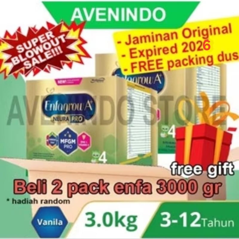 Enfagrow 4 vanila 3000 gram 3000gr free kardus enfagrow 4 Ready susu enfagrow termurah enfagrow 4 30