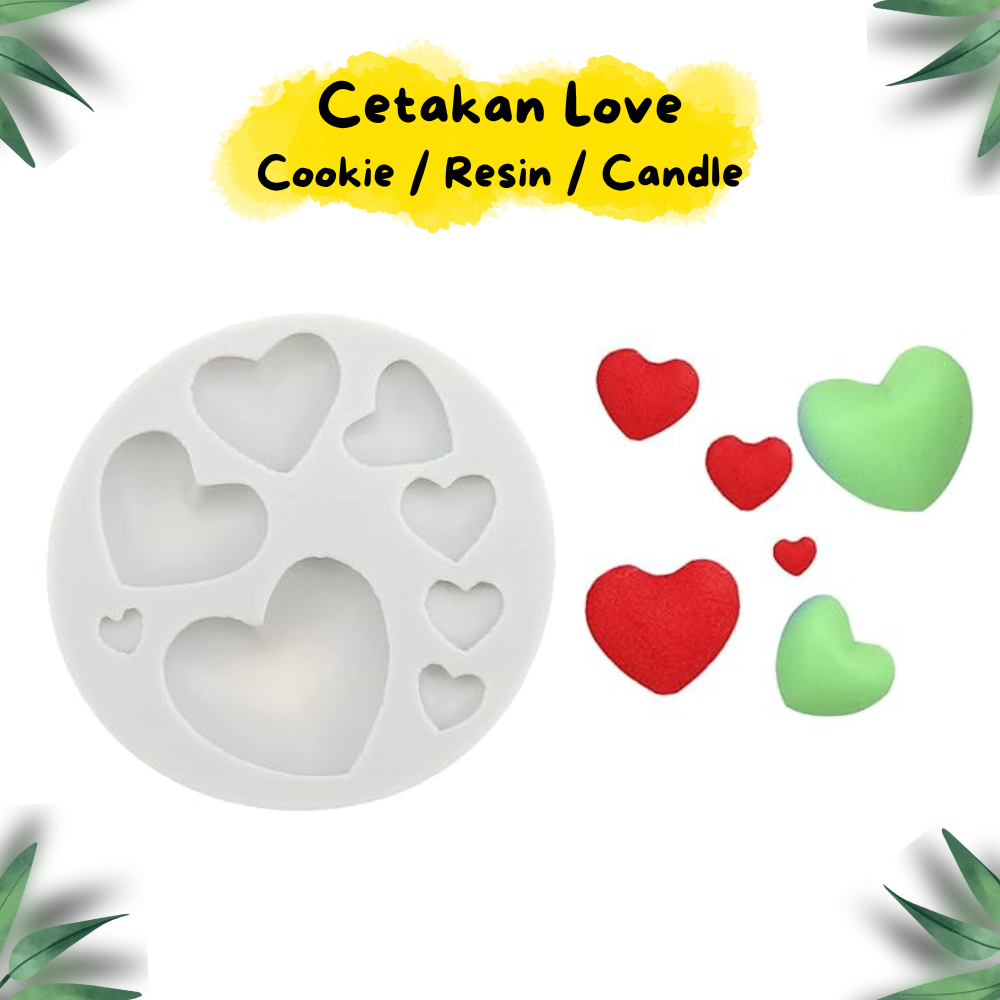 Cetakan Silicone Love / Love Mold / Cetakan Resin / Cookie / Lilin / Candle / Clay