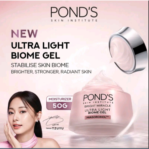 Ponds Bright Miracle Ultra Light Biome Gel Moisturizer 50Gr (PINK)