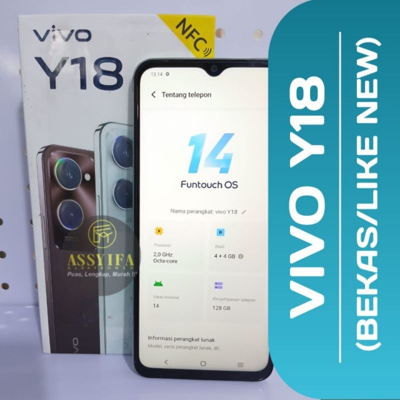 ViVO Y18 Second/Hp Second ViVO Y18/ Ram 4/128 Fullset Segel