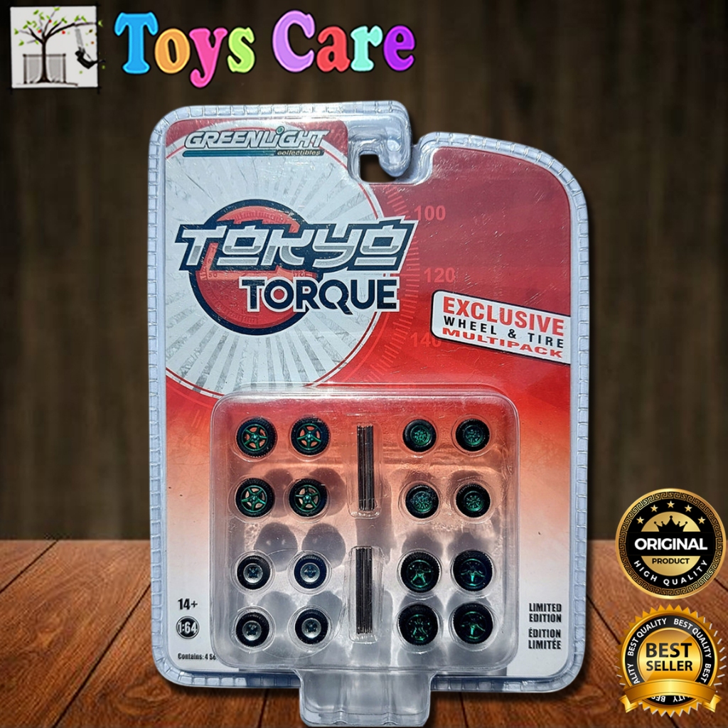 Greenlight Green Machine Exclusive Wheel & Tire Multipack Tokyo Torque Skala 64