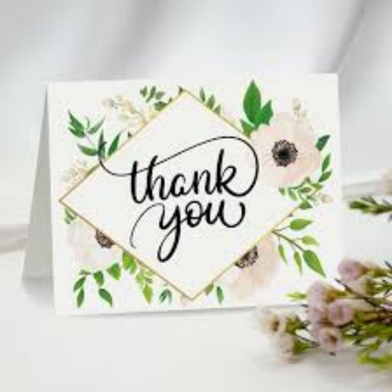 

Thank you card maksimal ukuran 10x15cm