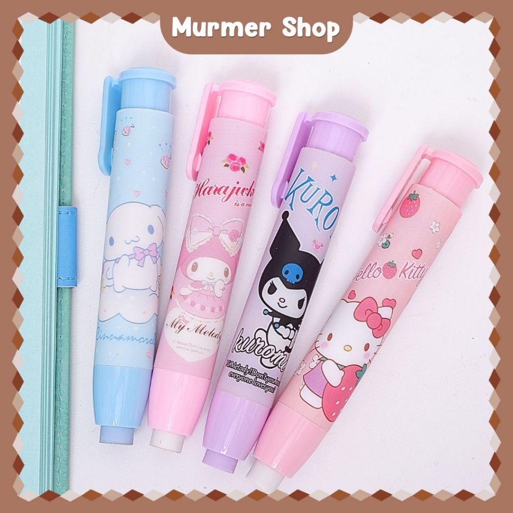 

Penghapus Mekanik Depressible ER-1281 Sanrio Cetek CinnamonRoll Hello Kitty Kuromi Refill Eraser