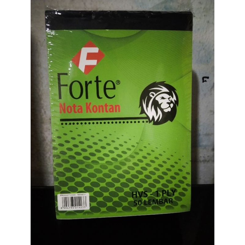 

nota kontan Forte hvs-1ply 50 lembar