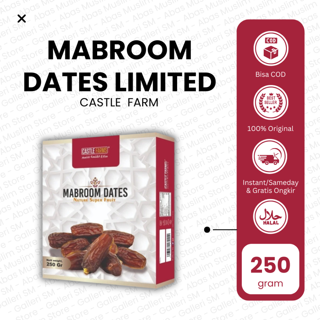

Kurma Mabroom Madinah 250 gr Korma Mabrum Dates Organik Limited Castle Farms