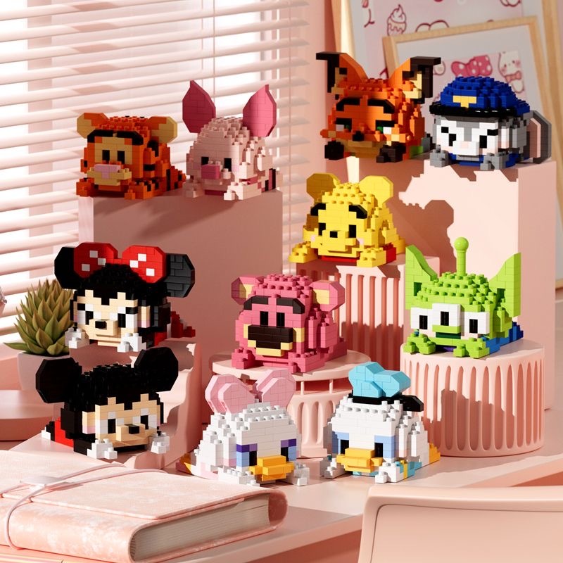 Mainan Anak induk Mainan DIY karakter kartun Sanrio kuromi Nano Brick