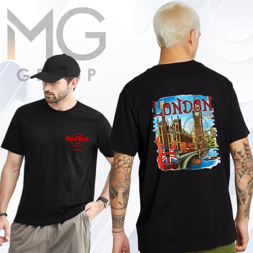 Kaos HARD ROCK BRUSSELS - LONDON - SINGAPORE - HOLLYWOOD - BANGKOK - BALI - MALTA Premium HCK11-20