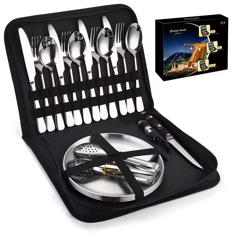 Bushman Tableware set peralatan makan camping piknik 2-4 orang