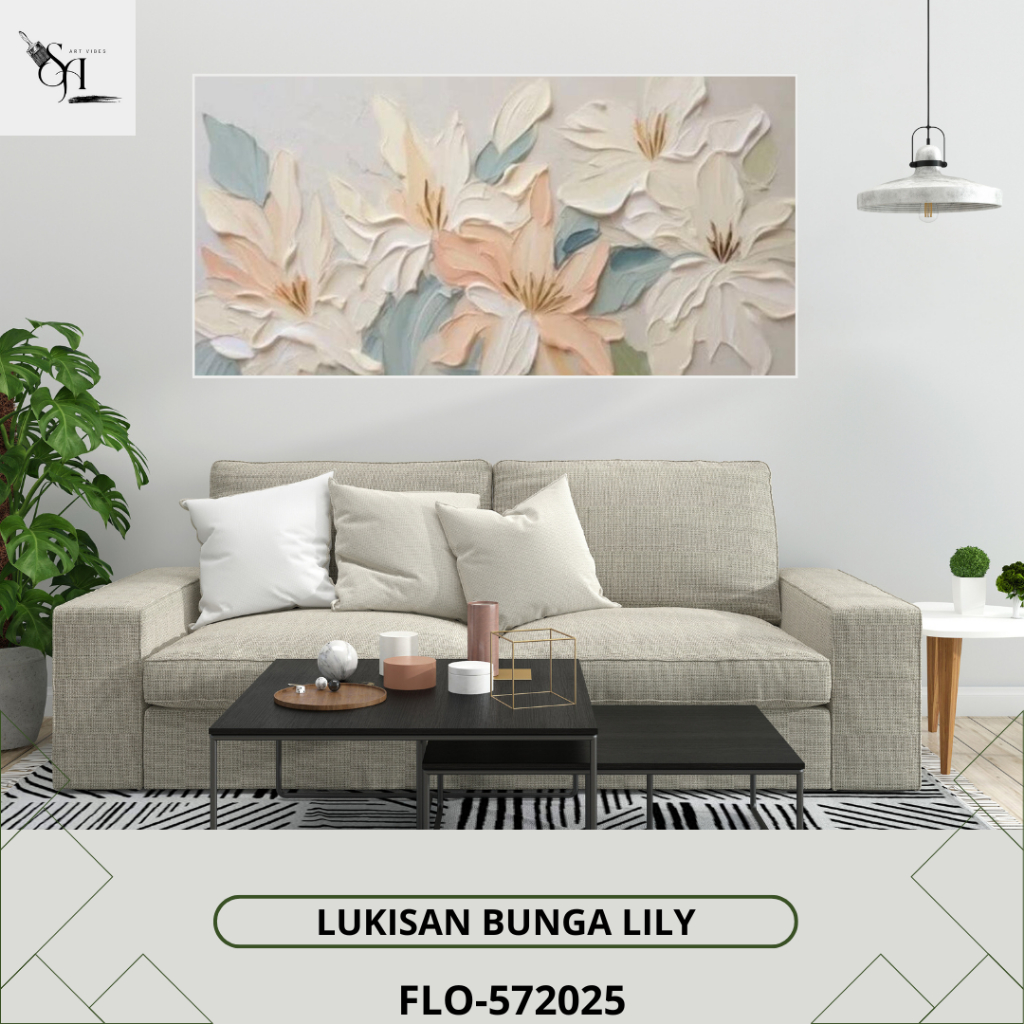 Lukisan Dinding Bunga Lily KODE FLO-572025