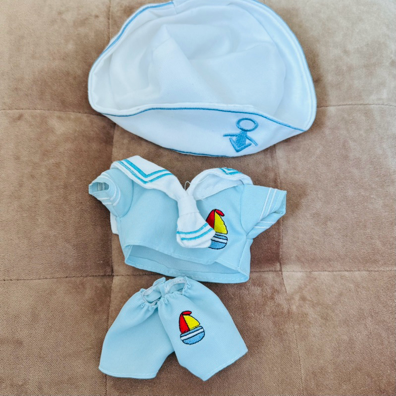 doll clothes 20cm baju boneka 20 cm sailor outfit cute set hat blue