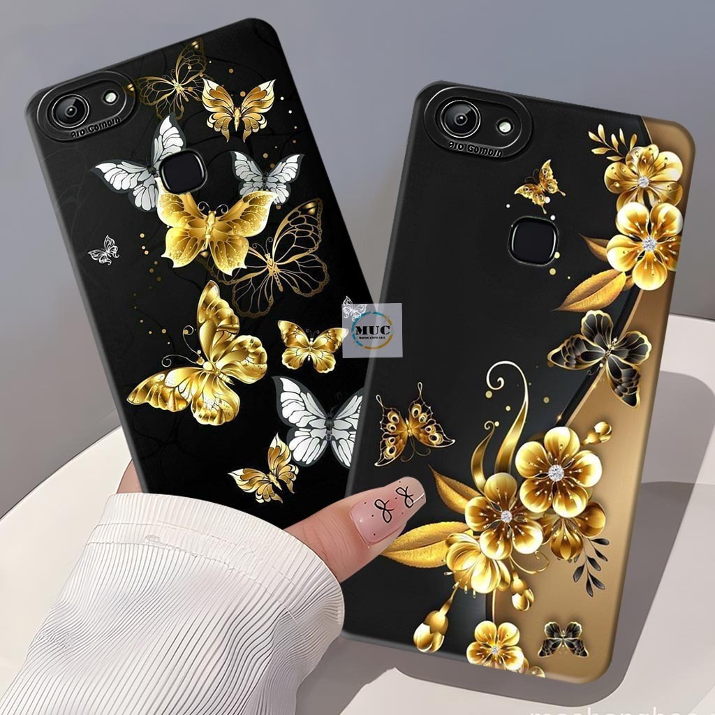 Case Lentur Untuk Vivo V7 Plus / V5 Plus / V9 / Vivo Z1 Pro Case Motif Kupu Kupu Aesthetic - Case Ae