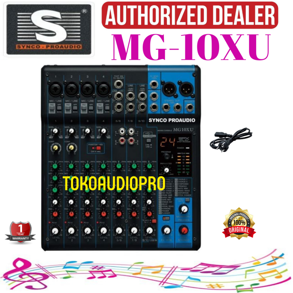 Synco Proaudio MG10XU Mixer Audio Original Synco MG-10XU