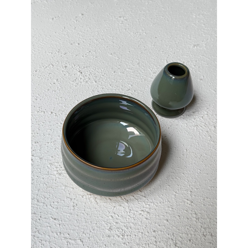 Matcha Bowl + Chasen Holder Ceramic Premium 31