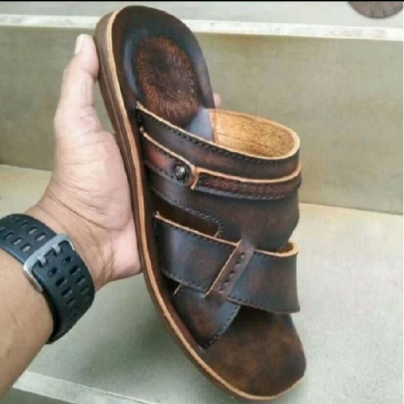 Sandal Pria Asli Kulit Sandal Pria Kulit Asli