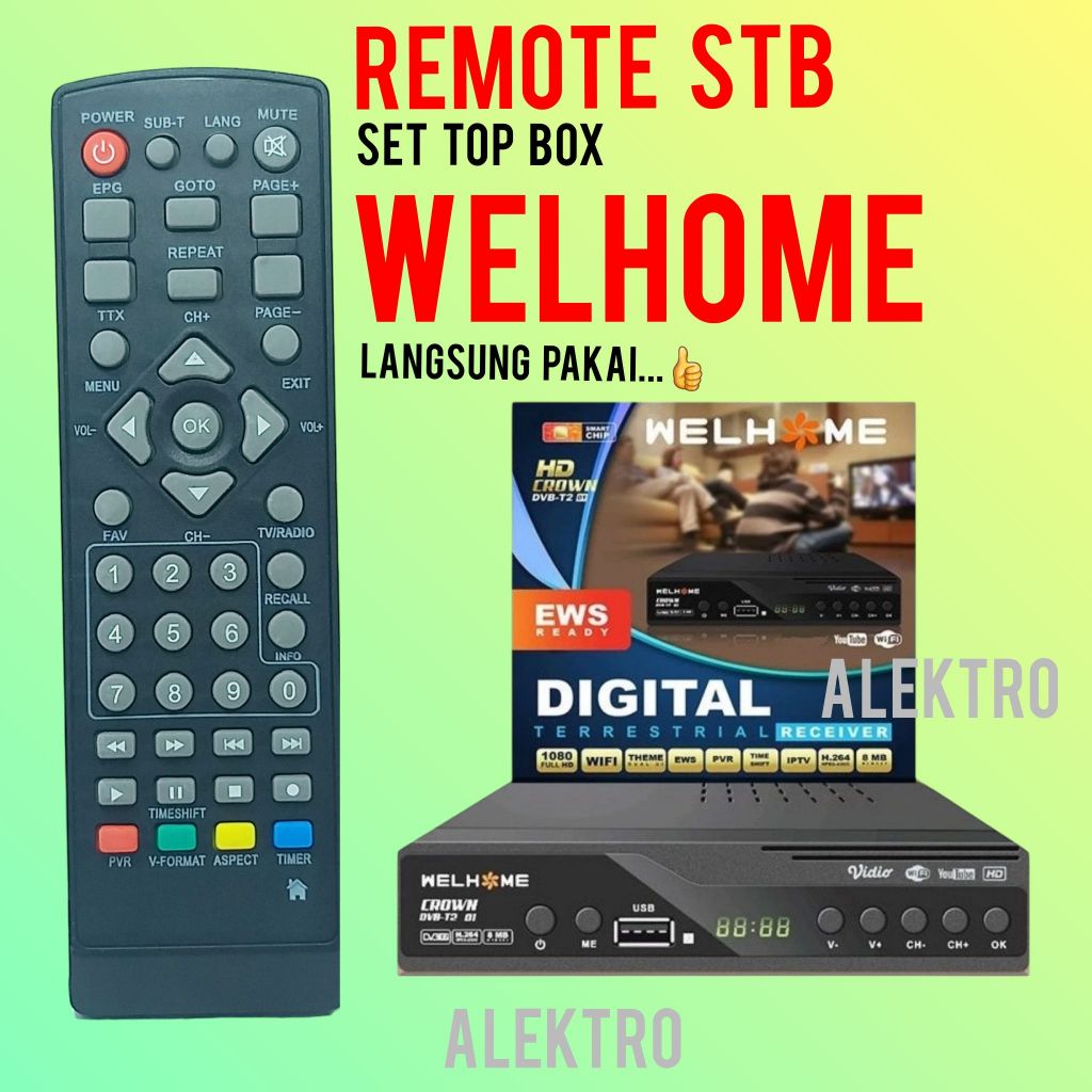 Remote stb welhome set top box remot